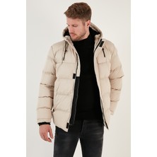 Buratti Fermuarlı Cepli Slim Fit Kapüşonlu Şişme Mont Erkek Mont 5711050