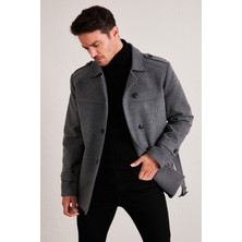 Buratti Slim Fit Cepli Pamuklu Kaşe Kaban Erkek Kaban 5841015