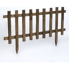 Woodensa Bahçe Çiti Ahşap Dekoratif Çit Sınır Çiti Ceviz Çit 25 x 100 Cm