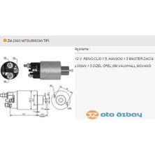 Zm Mars Otomatıgı 12V Renault Clıo 1.5 Kangoo 1.5 Dacıa Logan 1.5 Dızel Ducato Japon Zm 2993 Oem