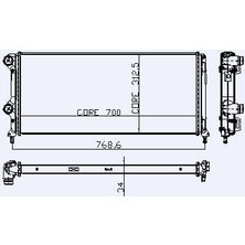 Kale Motor Radyator Doblo 1.3/1.9 Jtd Ym Brazıng Klımalı Klımasız/1 Sıra Alb Sıstem  700X312X34 Kale 0137011AB Oem