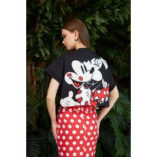 Marina Boutique Mickey Fiyonk Detaylı Crop Etek Takım