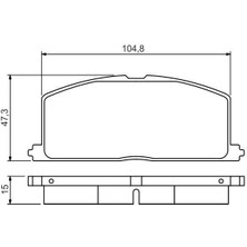 Bosch On Fren Balatası Toyota Corolla 1.3 1.6 Karburatorlu 1988-1997 Corona 1988-1991 AT171 191 Bosch 0986468701 Oem
