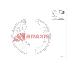 Braxis Fren Balatası Arka Kampana Ypsılon 03-11/1007 05-/c2 02- C3 02- 1.1 1.2 1.4 Hdı 20338 Braxıs AC0120 Oem