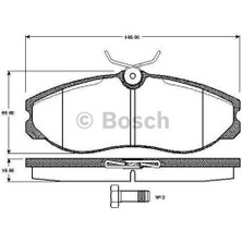 Bosch On Fren Balatası Terrano Iı 193 02.02 Vanetta 2.3d 95- Serana 92- Bosch 0986424204 Oem