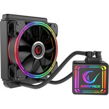 Rampage AQUA120-RGB 42.5 CFM 2000RPM 12cm AMD/Intel LGA1200 Uyumlu S-RGB 120mm Su Soğutmalı CPU Fan