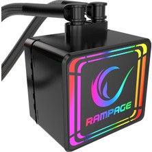 Rampage AQUA240-RGB Çift Fan 120x278x27mm Cpu Soğutucu  Sıvı Soğutma Sistemi