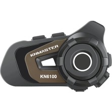 Knmaster KN6100 Motosiklet Kask Interkom Bluetooth Intercom Kulaklık Seti Karbon Gold