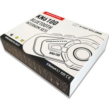 Knmaster KN6100 Motosiklet Kask Interkom Bluetooth Intercom Kulaklık Seti Karbon Gold