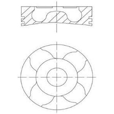 YENMAK Pıston Segman 0.40 Doblo Albea Palıo 1.3 M.jet 69.6 mm Yenmak 4282-040 Oem - 55191237