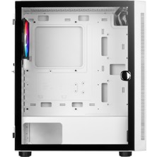 Gamdıas Argus E4 Elite Wh, 500W, Tempered Glass, Argb, Atx, White Edition, Gamıng Kasa