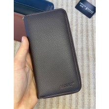 SANAT LEATHER SL-616 Hakiki Deri Fermuarlı Unisex Potföy Cüzdan