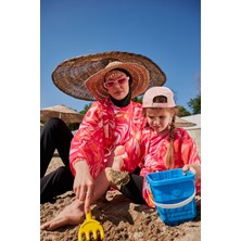 Marina Çocuk Desenli Fuşya Kimono Kaftan P2335