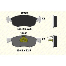 Kale On Fren Balatası Doblo 01- Albea Palıo 96- Logan 06-. GDB1588 0986495248 Kale B 23842 180 05 Oem