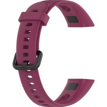 Daart Huawei Honor 5i/huawei Watch Band 4 - Wine Red Için Metal Tokalı Silikon Akıllı Watchme Kayışı (Yurt Dışından)
