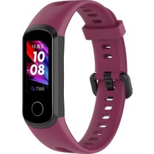 Daart Huawei Honor 5i/huawei Watch Band 4 - Wine Red Için Metal Tokalı Silikon Akıllı Watchme Kayışı (Yurt Dışından)