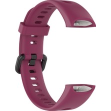 Daart Huawei Honor 5i/huawei Watch Band 4 - Wine Red Için Metal Tokalı Silikon Akıllı Watchme Kayışı (Yurt Dışından)