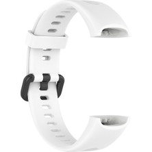 Daart Huawei Honor 5i/huawei Watch Band 4 - Beyaz Için Metal Tokalı Silikon Akıllı Watchme Kayışı (Yurt Dışından)