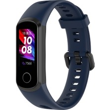 Daart Huawei Honor 5i/huawei Watch Band 4 - Koyu Mavi Için Metal Tokalı Silikon Akıllı Watchme Kayışı (Yurt Dışından)