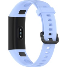 Daart Huawei Honor 5i/huawei Watch Band 4 - Baby Blue Için Metal Tokalı Silikon Akıllı Watchme Kayışı (Yurt Dışından)