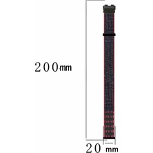 Daart Huawei Band 8 Naylon Watch Band Ayarlanabilir Spor Döngüsü Nefes Alabilir Kayışı - Siyah (Yurt Dışından)