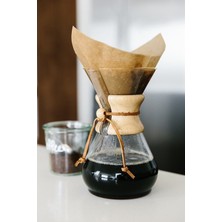 Durnes Chemex Cam Kahve Demleme Sürahi-Karaf 800 Ml (Borosilikat Cam) - 6 Cup Coffee Pot