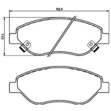 MGA Balata Fren On  Fıat Egea 1.4 1.6 1.3d 1.6d 15-/egea Hb 1.4 1.6 1.6d 16- Sekmanlı Tıp Mga 55662 Oem