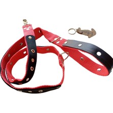 Balkonda Köpek gezdirme tasması hakiki deri siyah kırmızı kolon zımbalı uzunluk:120cm genişlik:3cm dog leash B5-8