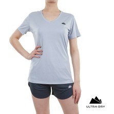 Alpinist Knockout Ultra Dry Kadın T-Shirt Açık Gri
