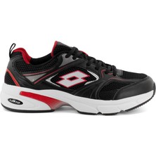 Lotto Comfort Casual Siyah Kırmızı Erkek Sneaker Suni Deri Tabanlı Günlük Kullanım İçin