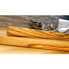 F&S Woodart 2 Li Set Zeytin Ağacı - Doğal Ahşap - Lüks - Kesme -Sunum - Et - Ekmek - Doğrama Tahtası