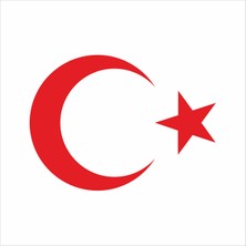 Reysa Tasarım Ay Yıldız Sticker  25X18 cm Beyaz