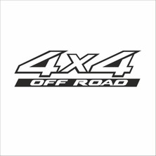 Reysa Tasarım 4x4 Ofroad Sticker  30X15 cm Siyah