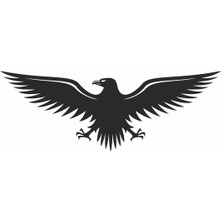 Reysa Tasarım Kartal Sticker 25X10 cm Siyah
