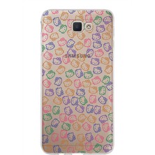 PrintiFy Samsung Galaxy J7 Prime 2 Kapak Sevimli Karakterler Tasarımlı Şeffaf Silikon Kılıf