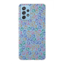 PrintiFy Samsung Galaxy A72 Uyumlu Kapak Sevimli Karakterler Tasarımlı Şeffaf Silikon Kılıf