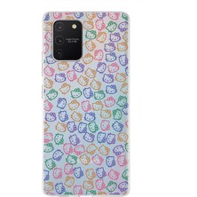 PrintiFy Samsung Galaxy S10 Lite Uyumlu Kapak Sevimli Karakterler Tasarımlı Şeffaf Silikon Kılıf