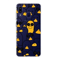 PrintiFy Samsung Galaxy M10S Kapak Sevimli Karakterler Tasarımlı Şeffaf Silikon Kılıf