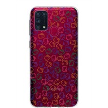 PrintiFy Samsung Galaxy M31 Kapak Sevimli Karakterler Tasarımlı Şeffaf Silikon Kılıf