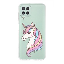 PrintiFy Samsung Galaxy M32 Uyumlu Kapak Sevimli Karakterler Tasarımlı Şeffaf Silikon Kılıf