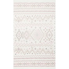 Eko Halı Arya Ar 05 Beige Pink %100 Geri Dönüşümlü Pamuktan Çift Taraflı Yıkanabilir Modern Dekoratif Kilim