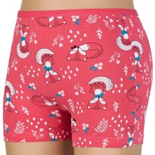 Dondeza 6'li Desenli Kız Çocuk Boxer - Karışık Renk