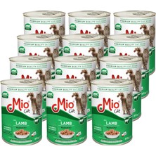 Mio Kuzu Etli Kedi Maması - Mio Konserve Et Parçacıklı Yaş Mama 415 Gr. *** 12  Adet ***