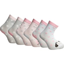 Albio 6lı Soket Çorap Sevimli Hayvanlar Desenli