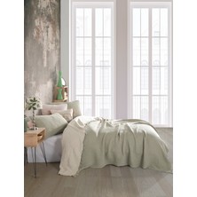 Destiny Hometex Yeşil 4 Katlı Multi Muslin %100 Pamuk Çift Kişillik Yatak Örtüsü