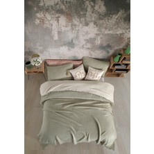 Destiny Hometex Yeşil 4 Katlı Multi Muslin %100 Pamuk Çift Kişillik Yatak Örtüsü