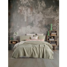 Destiny Hometex Yeşil 4 Katlı Multi Muslin %100 Pamuk Çift Kişillik Yatak Örtüsü