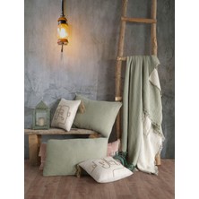 Destiny Hometex Yeşil 4 Katlı Multi Muslin %100 Pamuk Çift Kişillik Yatak Örtüsü