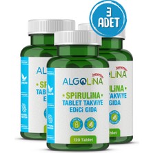 Algolina Spirulina 120 Tablet 525 Mg  (3 Adet) PROTEİN KAYNAĞI - TAKVİYE EDİCİ GIDA