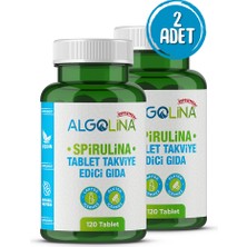 Algolina Spirulina 120 Tablet 525 Mg  (2 Adet) PROTEİN KAYNAĞI - TAKVİYE EDİCİ GIDA